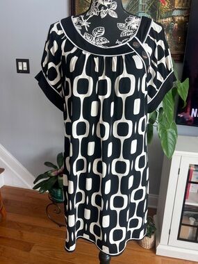 Black & White Geometric Dress